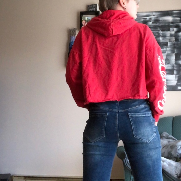 Cropped Classic Coca~Cola Hoodie NWOT - Picture 13 of 14